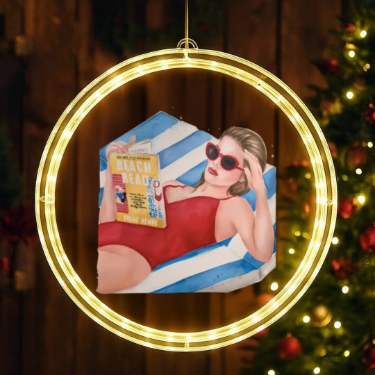 Discover Beach Read by Emily Henry book LED Christmas Window Lights | Super soft cotton bookish LED Christmas Window Lights