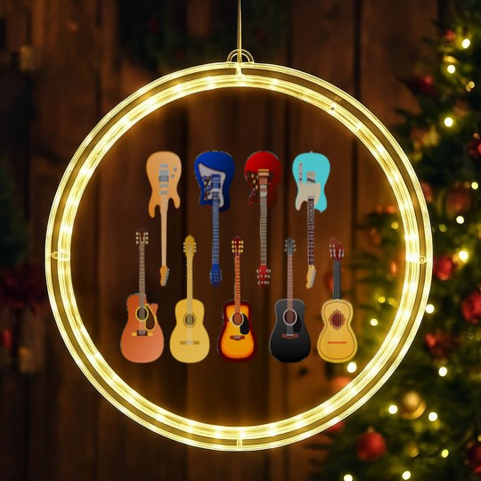 Discover Guitar T- LED Christmas Window Lights Many guitars T- LED Christmas Window Lights LED Christmas Window Lights