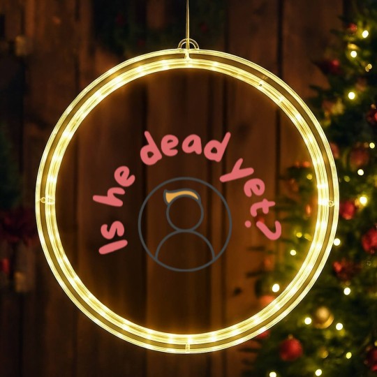 Discover Is He Dead Yet LED Christmas Window Lights, Anti Trump LED Christmas Window Lights, Not My President LED Christmas Window Lights