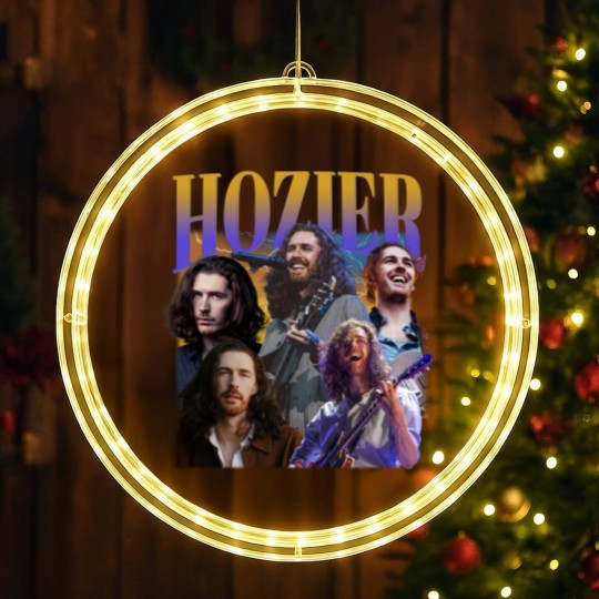 Discover Music LED Christmas Window Lights, Hozier LED Christmas Window Lights, Classic 90s Graphic LED Christmas Window Lights, Unisex, Vintage