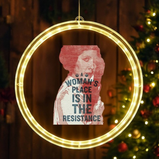 Discover Woman’s Place Is In The Resistance Feminist LED Christmas Window Lights