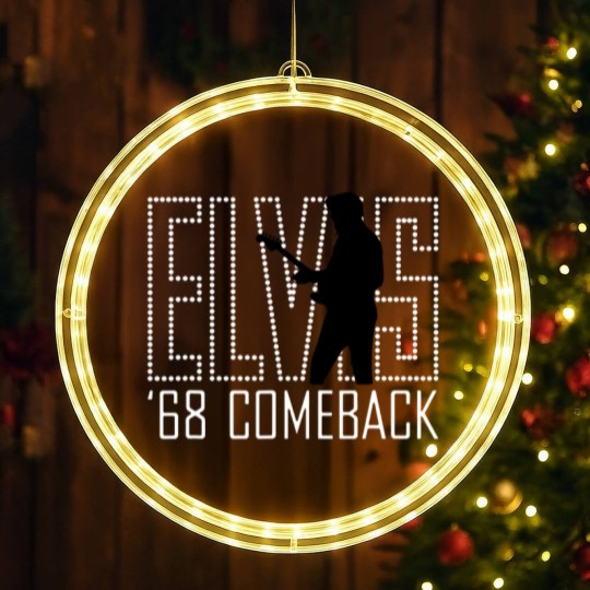 Discover Elvis Presley  68 Comeback Red Sign LED Christmas Window Lights