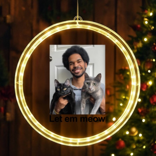 Discover Let Em Meow Jarrett Allen LED Christmas Window Lights, Unisex LED Christmas Window Lights, Unisex Men & Women