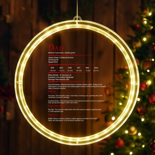 Discover Dungeons & Dragons Dad LED Christmas Window Lights