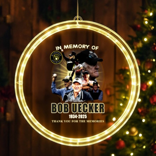 Discover In Memory Of Bob Uecker 1934-2025 Thank You - Bob Uecker - LED Christmas Window Lights