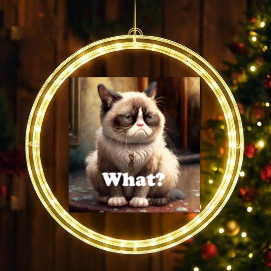 Discover Grumpy Cat LED Christmas Window Lights