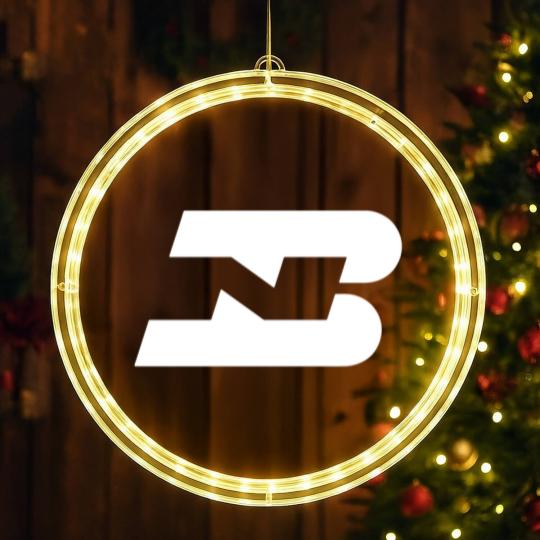 Discover Bn Burlington Northern Railroad LED Christmas Window Lights
