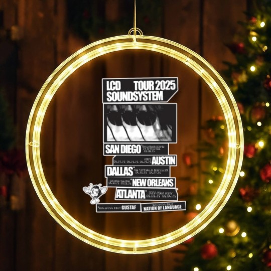 Discover New LCD Soundsystem Band Tour 2025 LED Christmas Window Lights