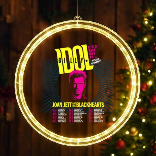 Discover Billy Idol It s a Nice Day to Tour Again Tour 2025 All Size LED Christmas Window Lights