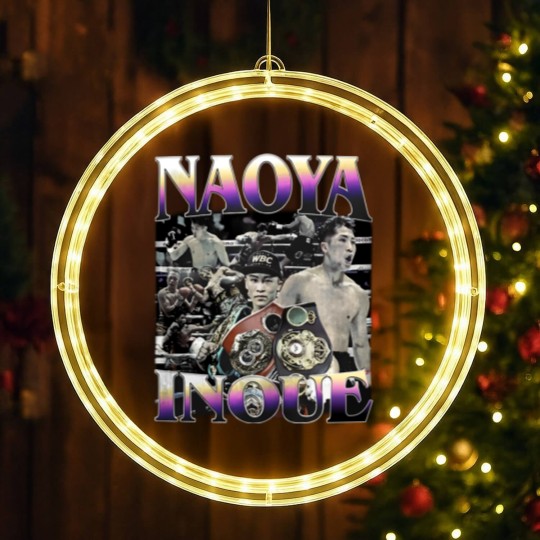 Discover Naoya Inoue, Boxing LED Christmas Window Lights, Classic 90s Graphic LED Christmas Window Lights, Unisex, Naoya Inoue Vintage Bootleg