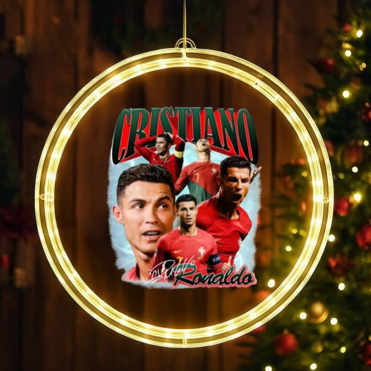 Discover Christiano Ronaldo LED Christmas Window Lights, Christiano Ronaldo fan LED Christmas Window Lights