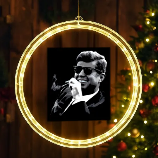 Discover John F. Kennedy Cigar & Sunglasses LED Christmas Window Lights