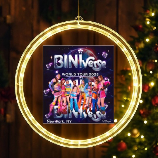 Discover BiniVerse World Tour 2025 Concert LED Christmas Window Lights, Bini Blooms Concert LED Christmas Window Lights, bini tour concert 2025
