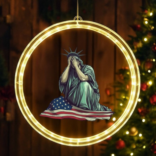 Discover Crying Statue of Liberty LED Christmas Window Lights, Political Protest LED Christmas Window Lights Patriotic American Flag LED Christmas Window Lights