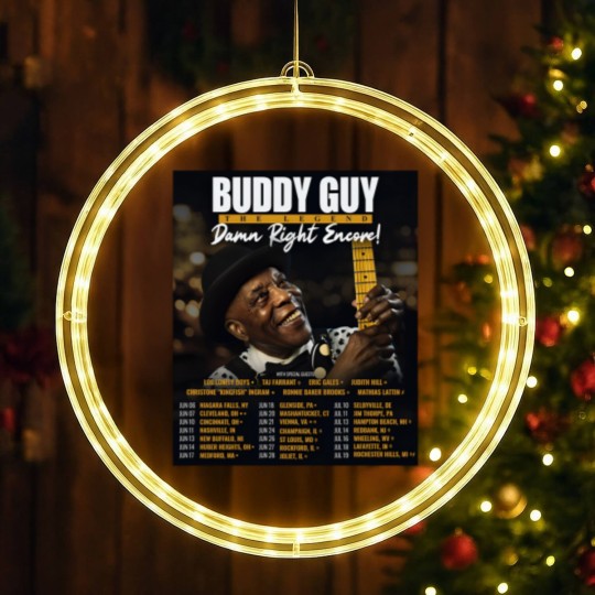 Discover Buddy Guy 2025 The Damn Right Encore Tour Dates LED Christmas Window Lights