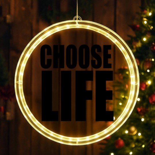 Discover George Michael Choose Life LED Christmas Window Lights, 80s Slogan LED Christmas Window Lights, Celebrity Retro Vintage LED Christmas Window Lights