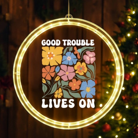 Discover Floral Good Trouble Lives On LED Christmas Window Lights, Resistance LED Christmas Window Lights, John Lewis LED Christmas Window Lights