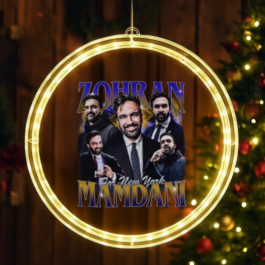Discover Zohran For New York City Bootleg 90s Vintage LED Christmas Window Lights