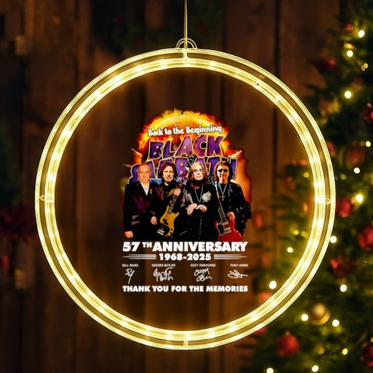 Discover Black Sabbath Band back to the beginning 2025 LED Christmas Window Lights