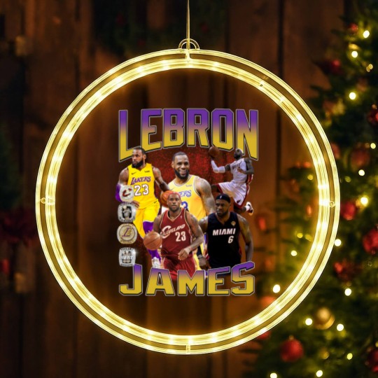 Discover Basketball Legend LeBron James LED Christmas Window Lights