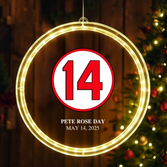 Discover 2025 - Pete Rose Day LED Christmas Window Lights