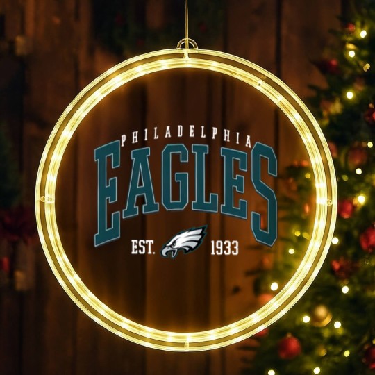 Discover Eagles Football Est. 1933 Baseball Caps, PA Football fans gift, Sundays Are For The Birds, Philly Fan Gift LED Christmas Window Lights
