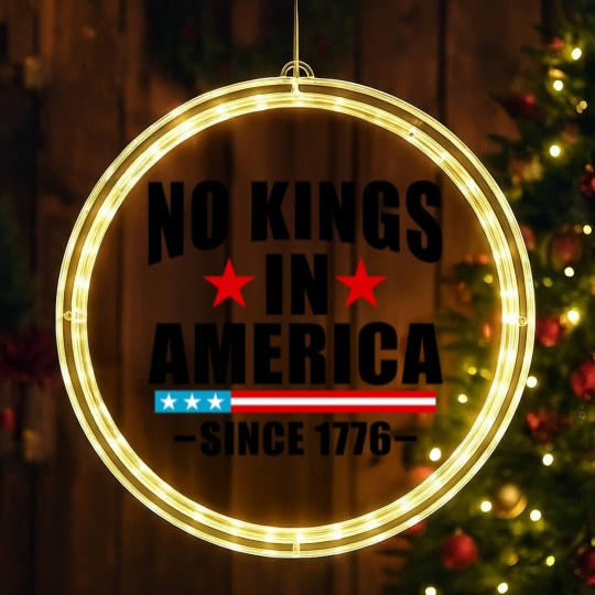Discover No Kings in America LED Christmas Window Lights Anti-Trump, Protest LED Christmas Window Lights Democracy LED Christmas Window Lights Protest Gift for Anti-MAGA Patriotic LED Christmas Window Lights We The People No Kings In America