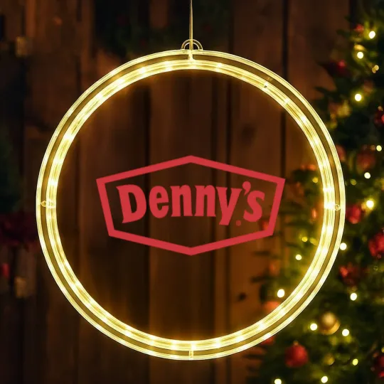 Discover Denny's Logo Restaurant LED Christmas Window Lights