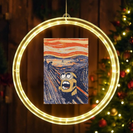 Discover the screaming minion edvard munch - Minions Parody - LED Christmas Window Lights