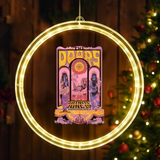 Discover Vintage The Doors 60's Concert LED Christmas Window Lights, The Doors LED Christmas Window Lights