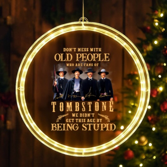 Discover Tombstone Movie LED Christmas Window Lights, Vintage Tombstone Graphic
