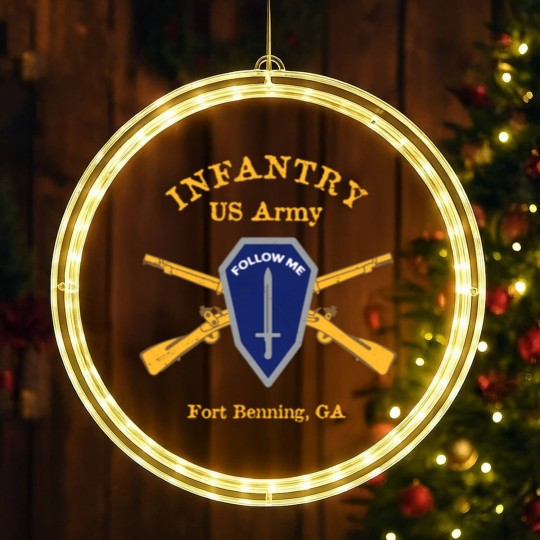 Discover US  Infantry Fort Benning GA LED Christmas Window Lights
