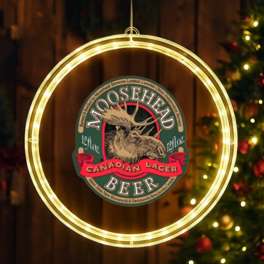 Discover 80s Mooseheads Beer LED Christmas Window Lights