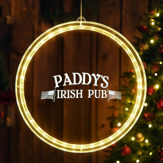 Discover Paddy's Irish Pub LED Christmas Window Lights,It's Always Sunny in Philadelphia LED Christmas Window Lights,St Patrick's Day LED Christmas Window Lights