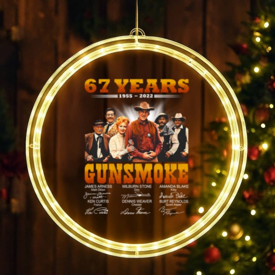 Discover Gunsmoke 68th Anniversary 1955-2023 Signatures LED Christmas Window Lights
