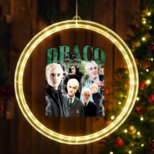 Discover Tom Felton 90s Vintage LED Christmas Window Lights, Draco Malfoy LED Christmas Window Lights, Draco Malfoy Merch, Harry Potter