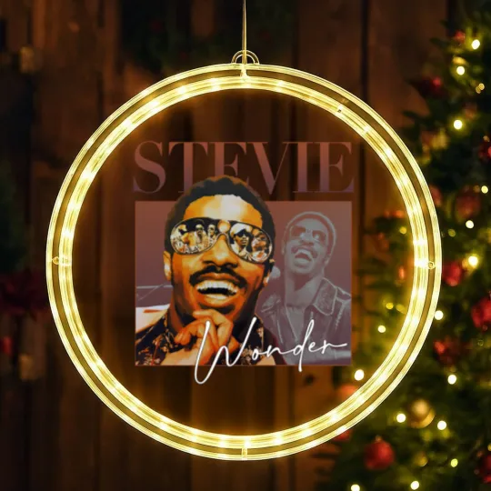 Discover Stevie Wonder Vintage Unisex LED Christmas Window Lights stevie wonder LED Christmas Window Lights