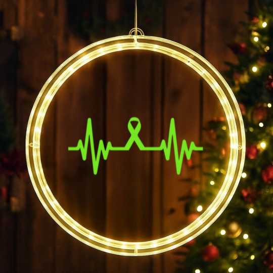 Discover lymphoma cancer ribbon heartbeat - Lymphoma Cancer - LED Christmas Window Lights