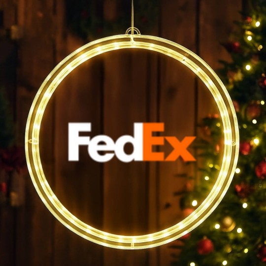 Discover FedEx LED Christmas Window Lights Navy Blue Size Medium Unisex
