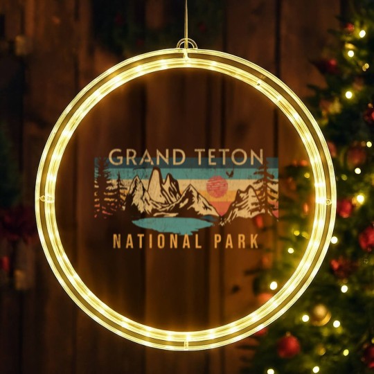 Discover Grand Teton National Park LED Christmas Window Lights