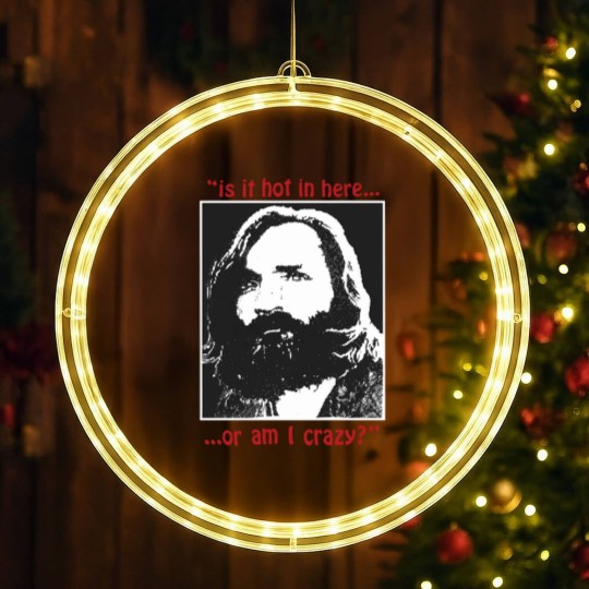 Discover New Rare Charles Manson Is It Hot In Here Serial Killer LED Christmas Window Lights