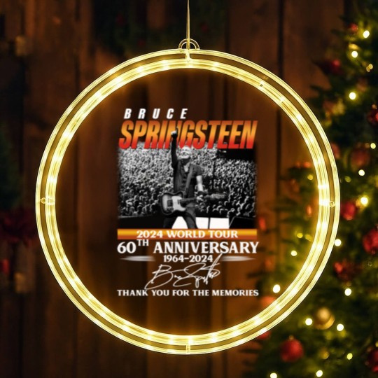 Discover Bruce Springsteen 2024 Tour LED Christmas Window Lights, Bruce Springsteen 60th Anniversary LED Christmas Window Lights