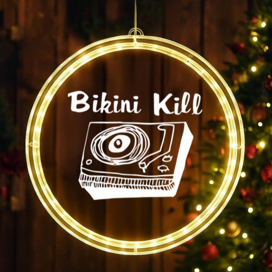 Discover Bikini Kill Logo - Black LED Christmas Window Lights
