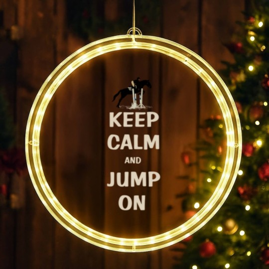 Discover Keep Calm and Jump On Horse LED Christmas Window Lights