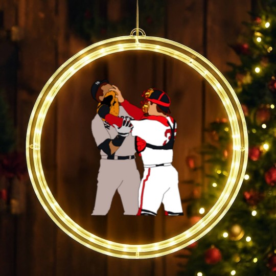 Discover Jason Varitek Alex Rodriguez Brawl LED Christmas Window Lights
