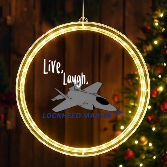 Discover Live, Laugh, Lockheed Martin Unisex LED Christmas Window Lights
