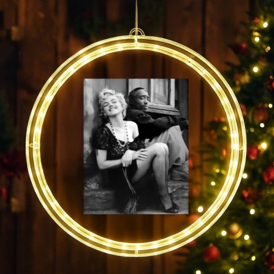 Discover Tupac Marilyn Monroe Hiphop Legend LED Christmas Window Lights