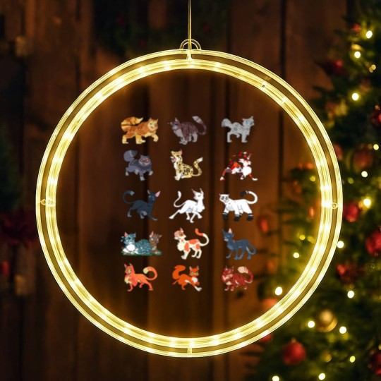 Discover Warrior cats pattern 1 LED Christmas Window Lights