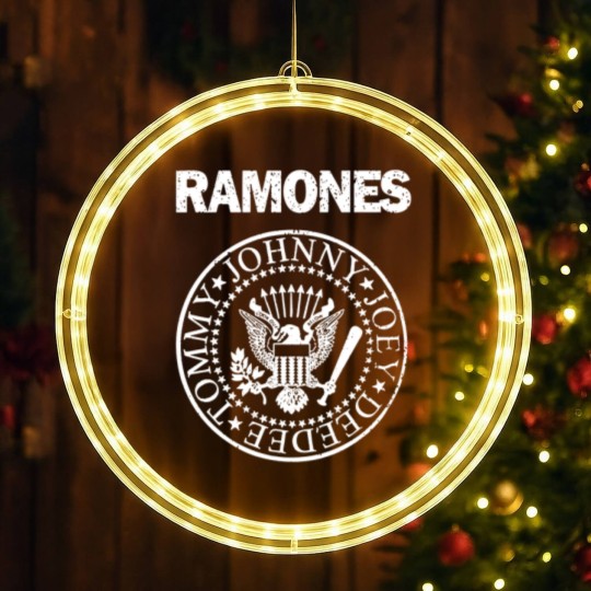 Discover RAMONES Presidential Seal Distressed Logo GRAY/white LED Christmas Window Lights New S-5XL