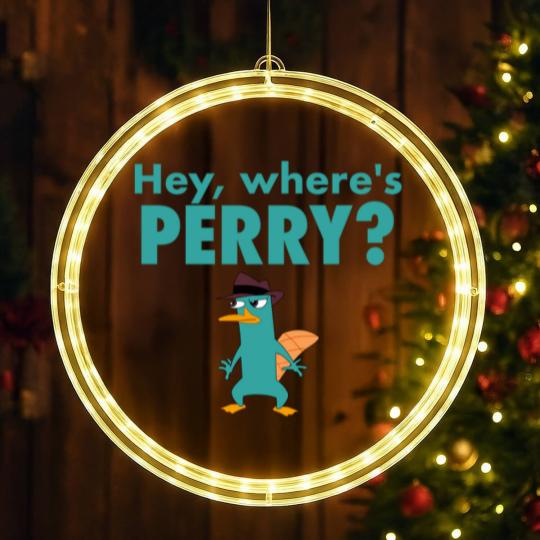Discover Hey, Where's Perry? - Phineas - LED Christmas Window Lights